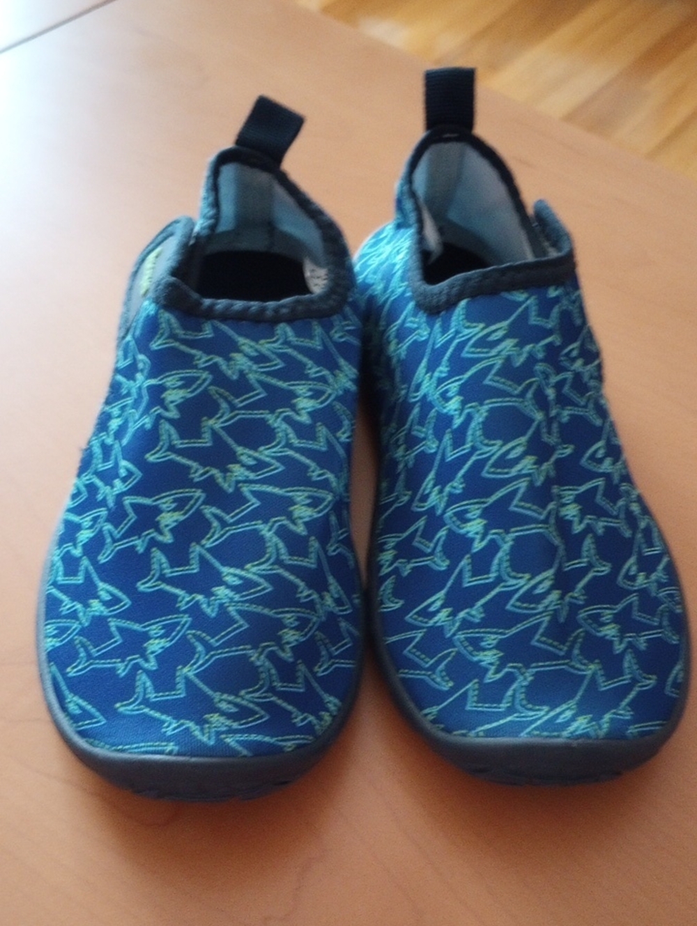 Kids Blue Shark-Pattern Slip-On Sandals (New)